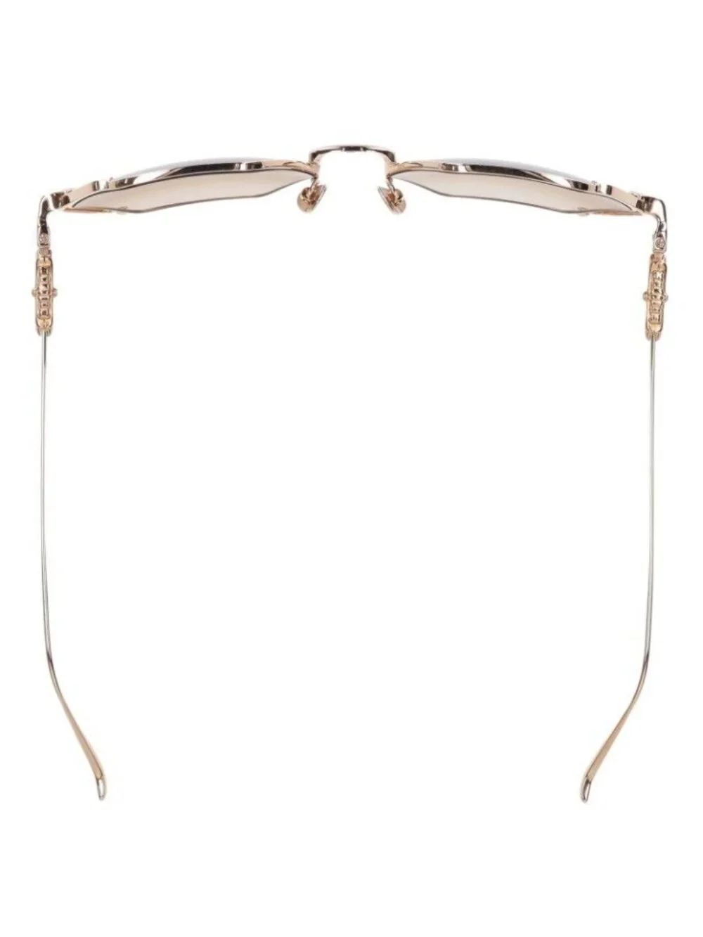 Chrome Hearts Creamed Floral Temple Hexagon Frame Sunglasses Eyewear
